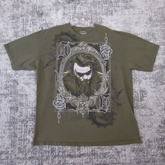 The Dark Knight Joker Shirt Men's Extra Large XL Green 2008 Heath Ledger Graphic - Picture 1 of 7